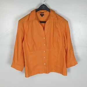 Talbots 100% Linen Blouse